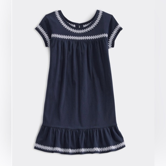 Vineyard Vines Other - VINEYARD VINES dress Sz 14 Island Lattice navy cotton EUC